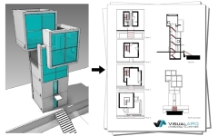 Corte secciones y cree planos