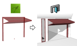 Estilo de puerta de garaje de VisualARQ desde Grasshopper