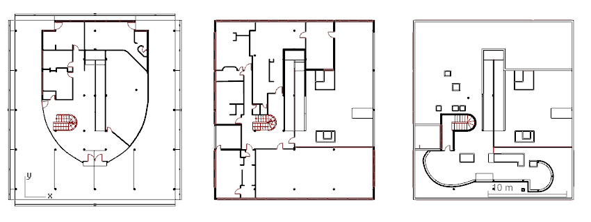 Ville Savoye Floor Plan Views
