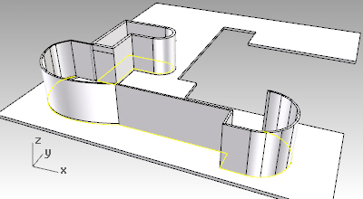 Terrace Walls from curves